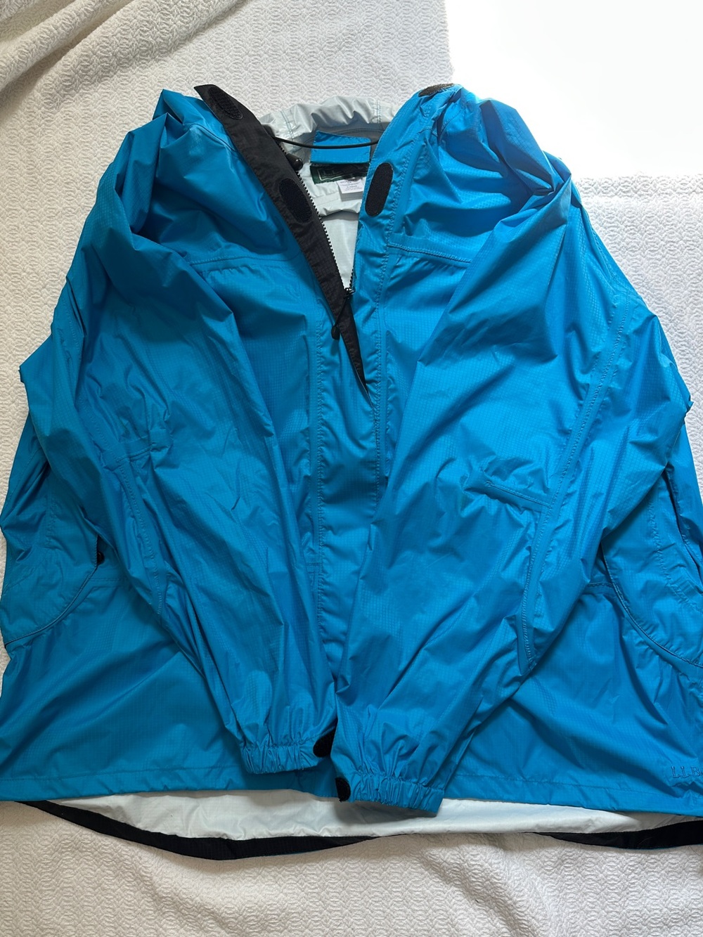 Blue LL Bean Rain Jacket